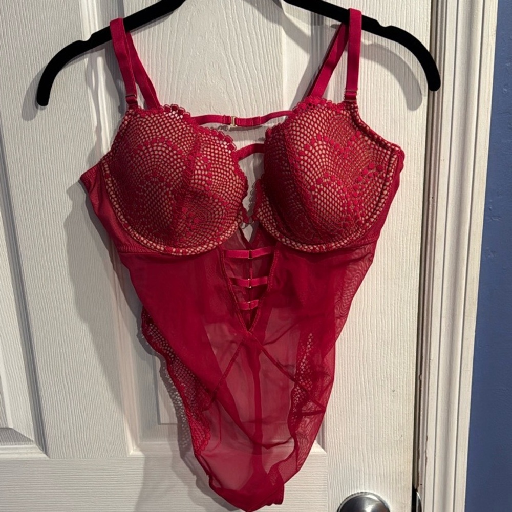 ADORE ME - pink lace bodysuit